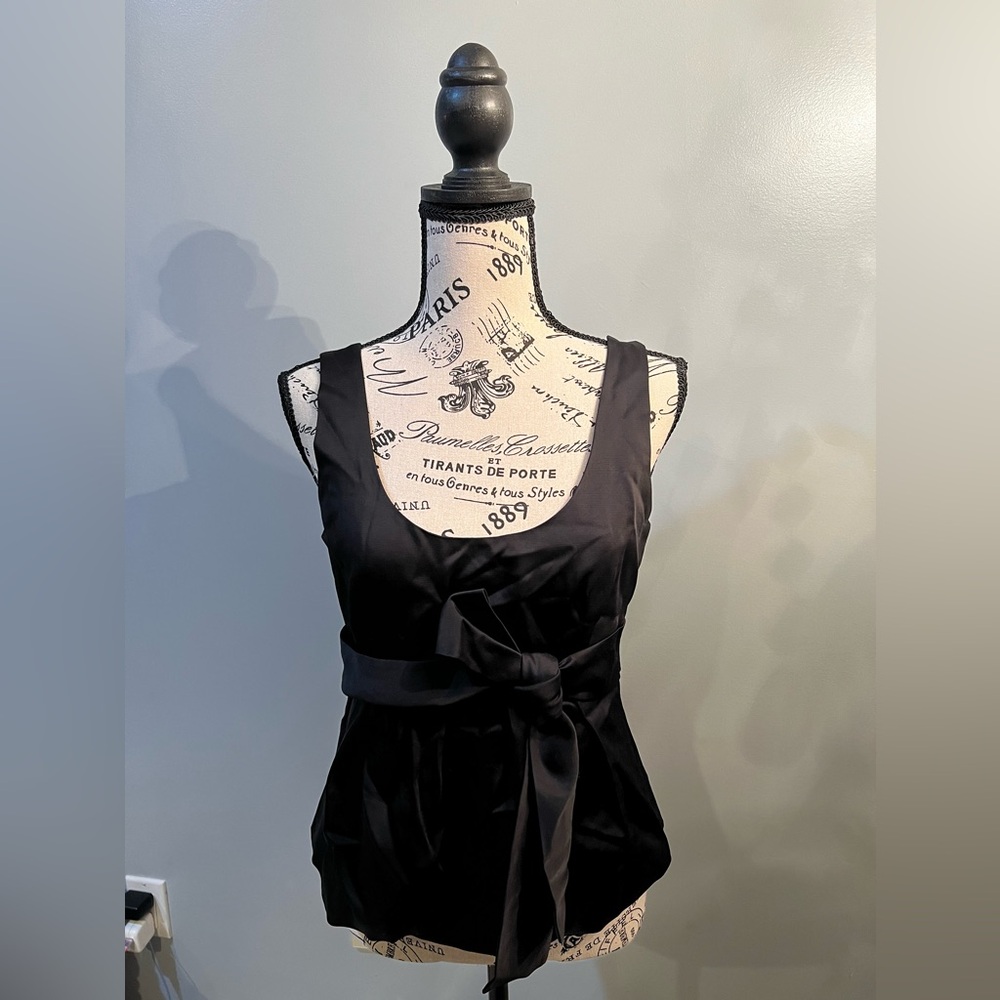 Ann Taylor Black Bow Formal Tank Size 4 - Picture 2 of 5